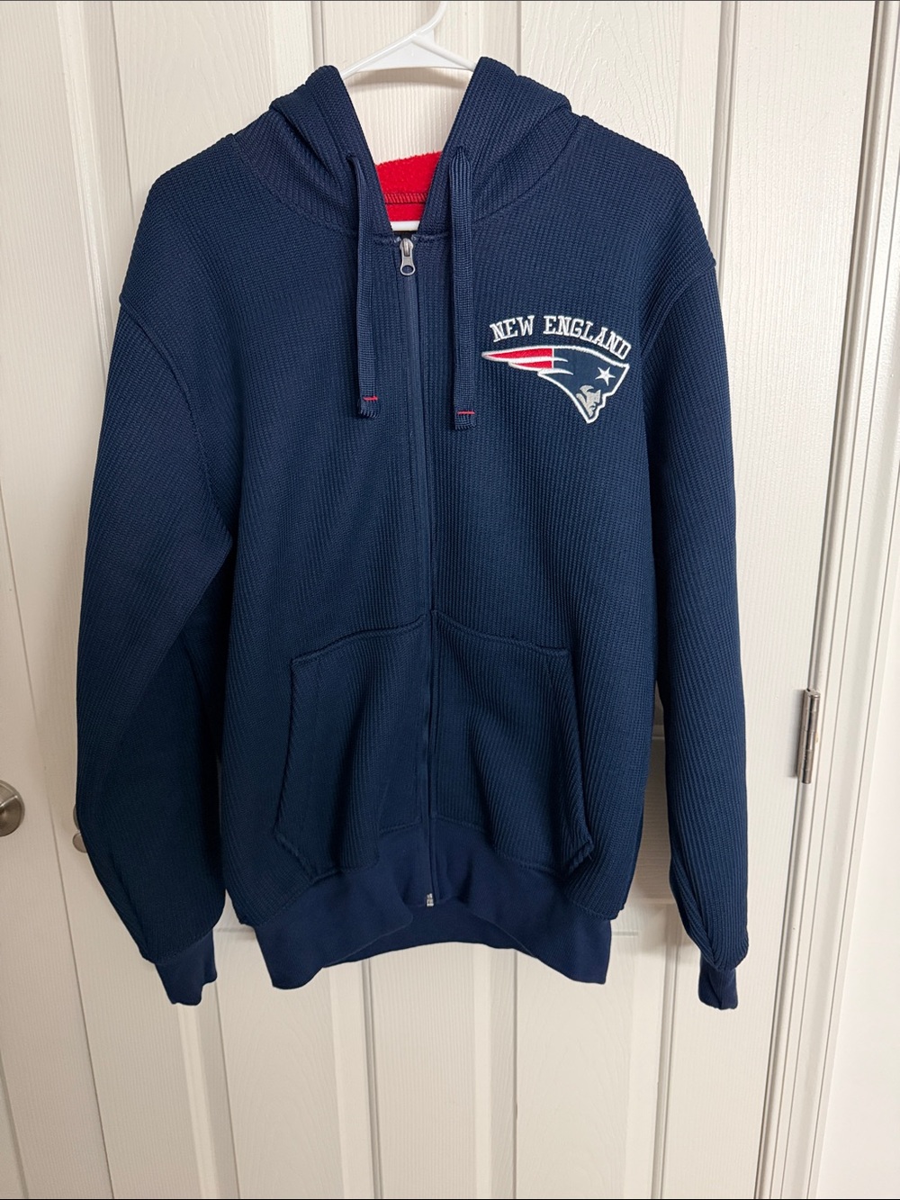New England Patriots Zip Up Knit Hoodie Men’s M